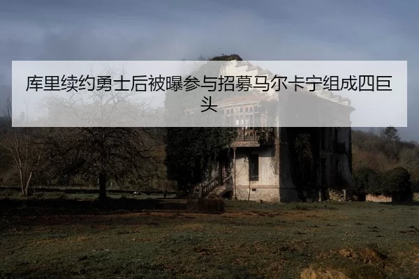 库里续约勇士后被曝参与招募马尔卡宁组成四巨头